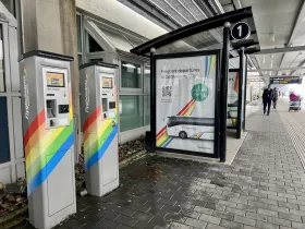 VY Flugbussarnas billetautomat i Göteborg GOT Lufthavn