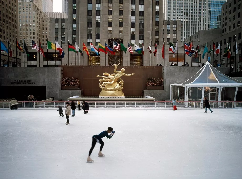 Skøjtebane ved Rockefeller Center