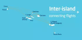 Kort over ruterne på Azorerne