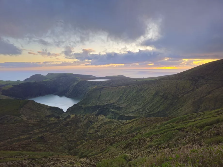 Miradouro Lagoas Funda e Rasa ved solnedgang