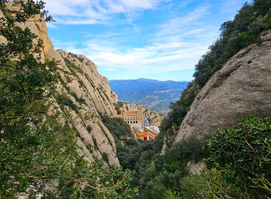 Udsigt over Montserrat-klosteret