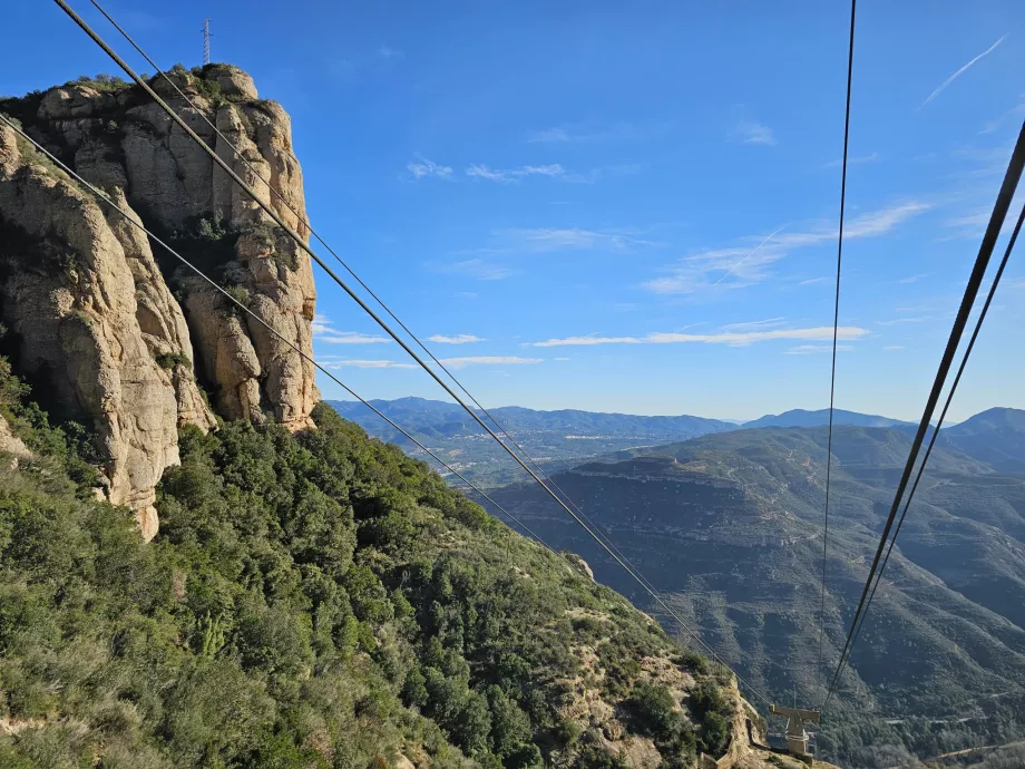 Udsigt fra Montserrat-svævebanen