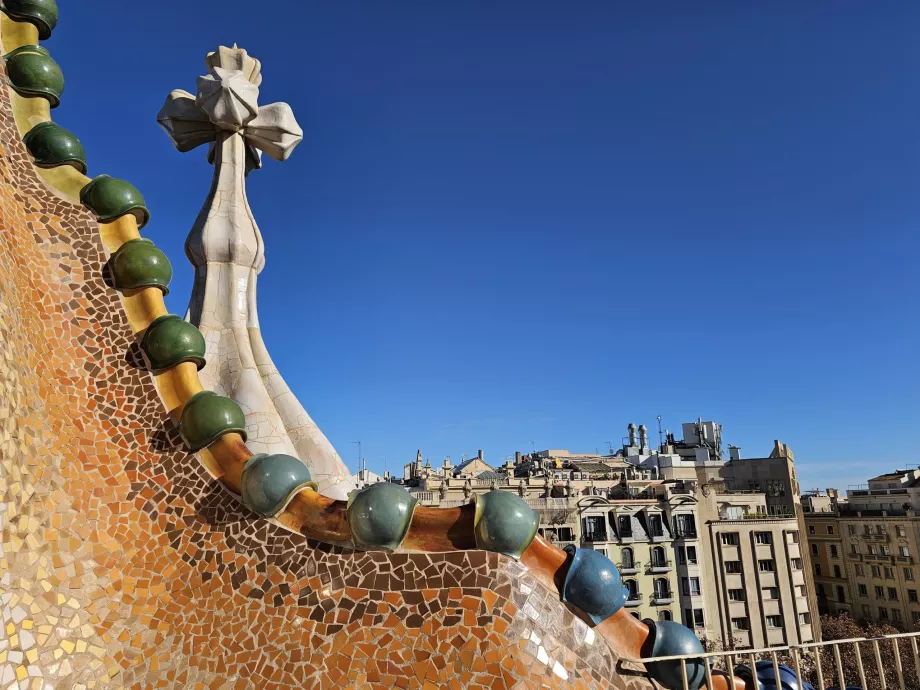 Terrasse på Casa Battlo