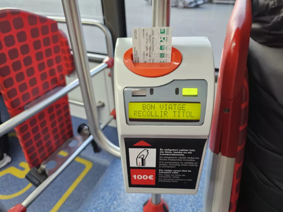 Billetvalidator på bussen