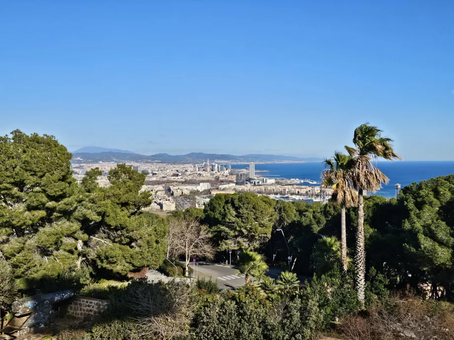 Udsigt over Barcelona fra Castell de Montjuic