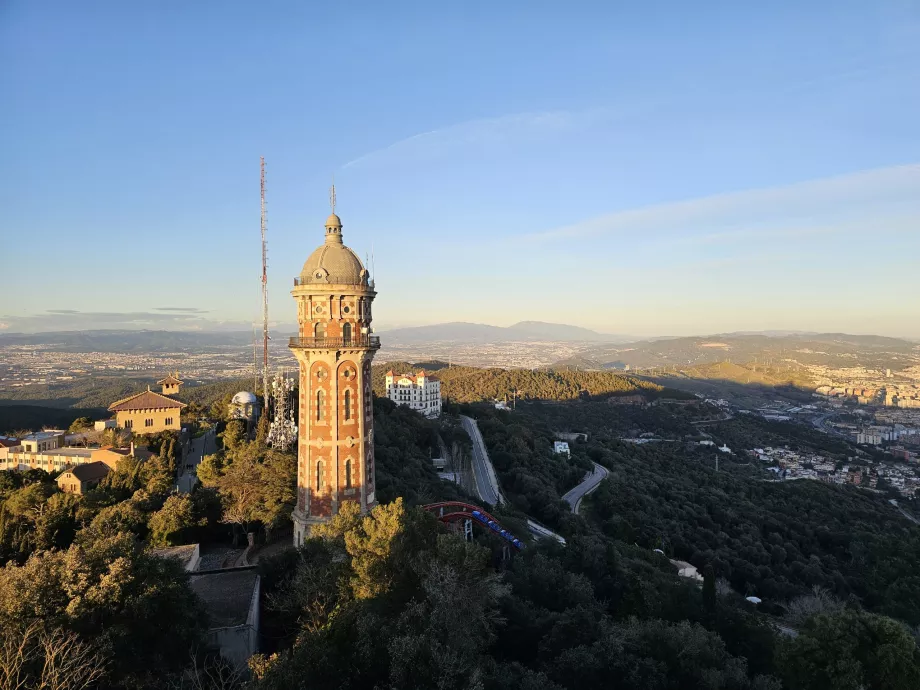 Udsigt fra Tibidabo-templets terrasse