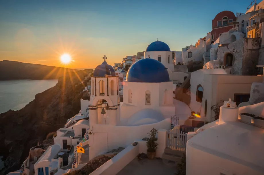 Solnedgang i Oia