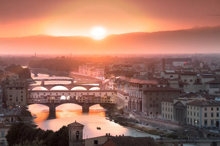 Solnedgang over Firenze