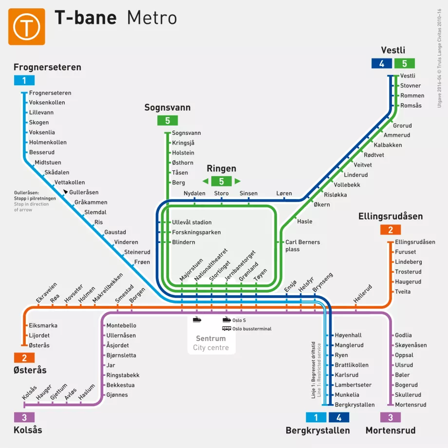 Oslo metro kort