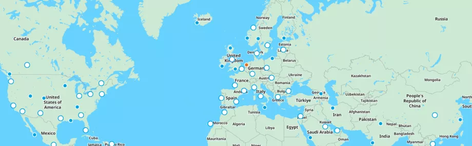 KLM Route Map