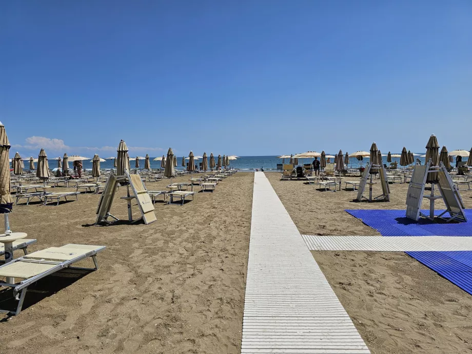 Betalt strand på Lido di Venezia