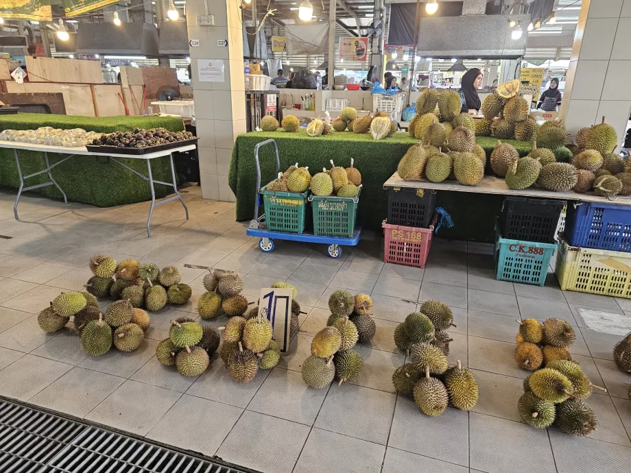 Durians på Gadong natmarked