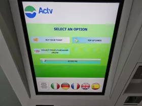 Indgangsgebyr til ACTV-maskine