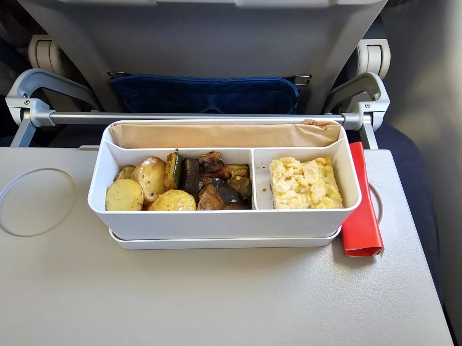 Gratis menu på en europæisk flyrejse