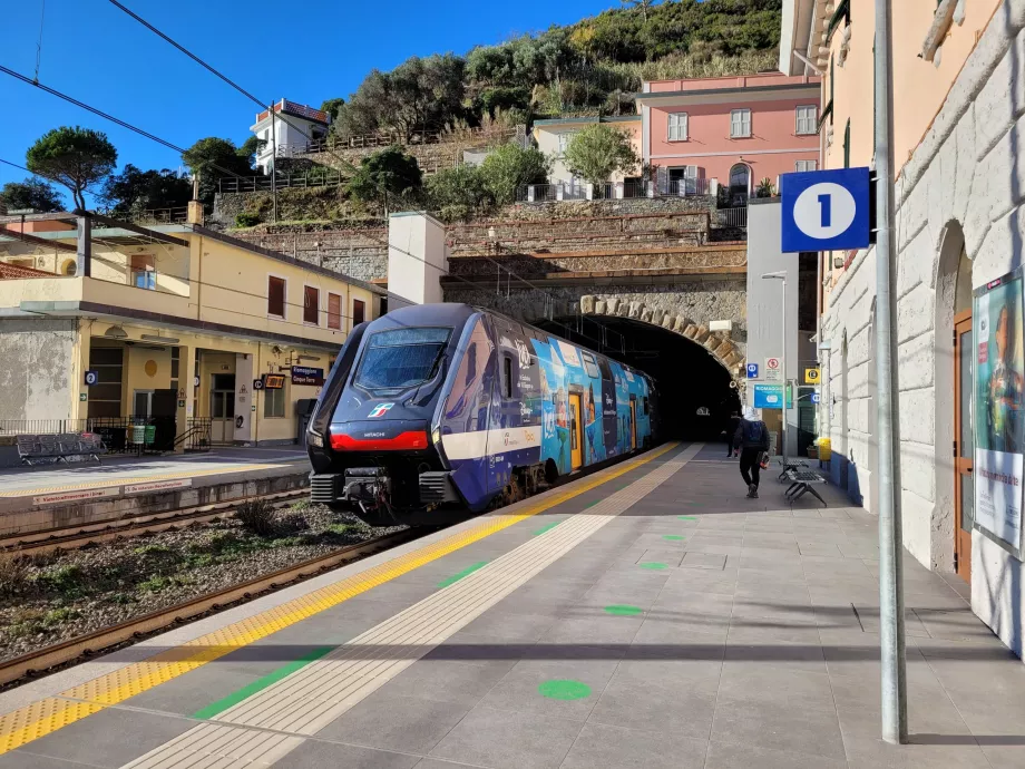 Tog ankommer fra Sestri Levante