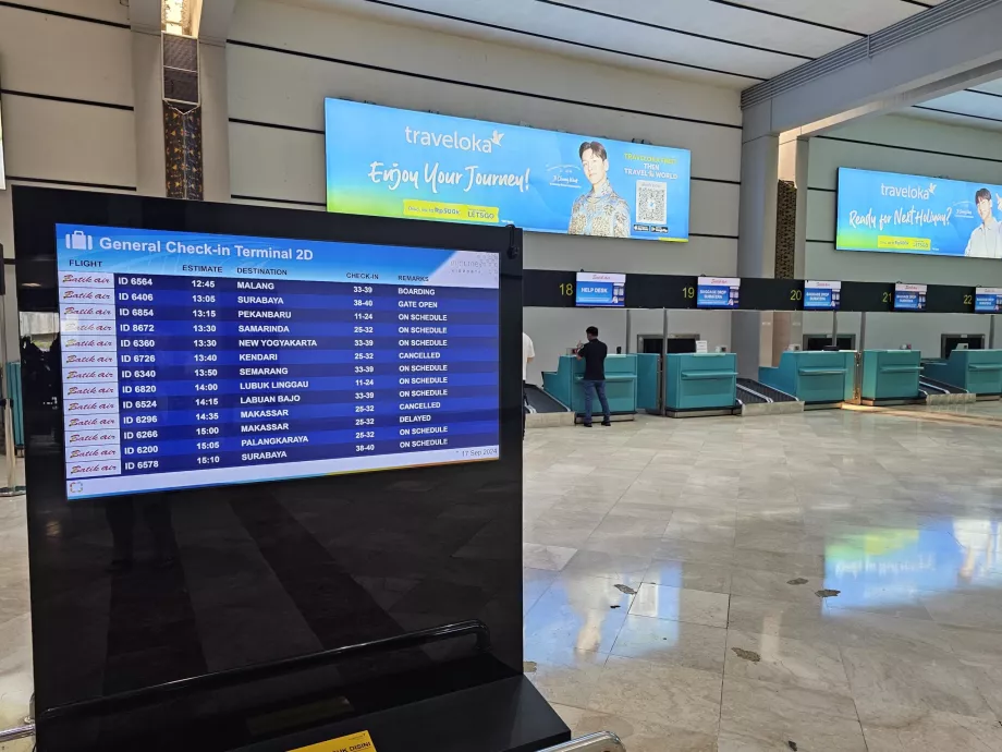 Check-in i Jakarta CGK Lufthavn