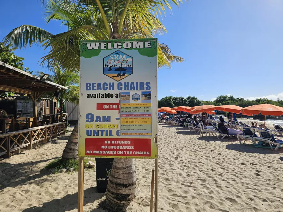 Priser på liggestole på strandene