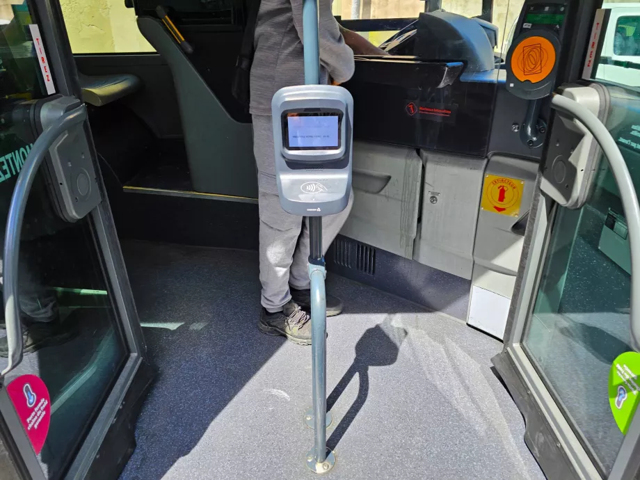 Billetvalidator på bussen