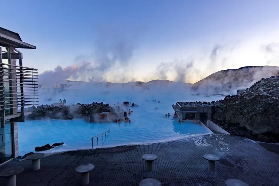 Udsigt over den udendørs spa