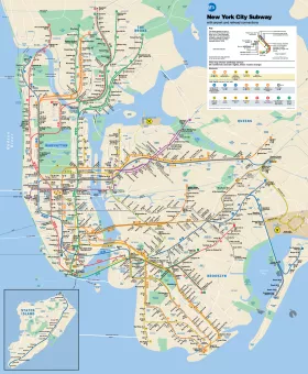 Kort over New York Citys undergrundsbane