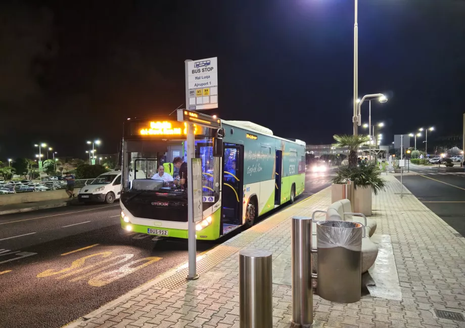 Bus stop at Malta Airport