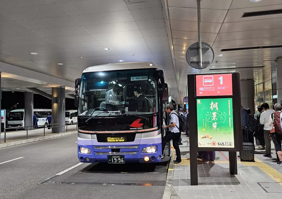 Bus til centrum af Hiroshima