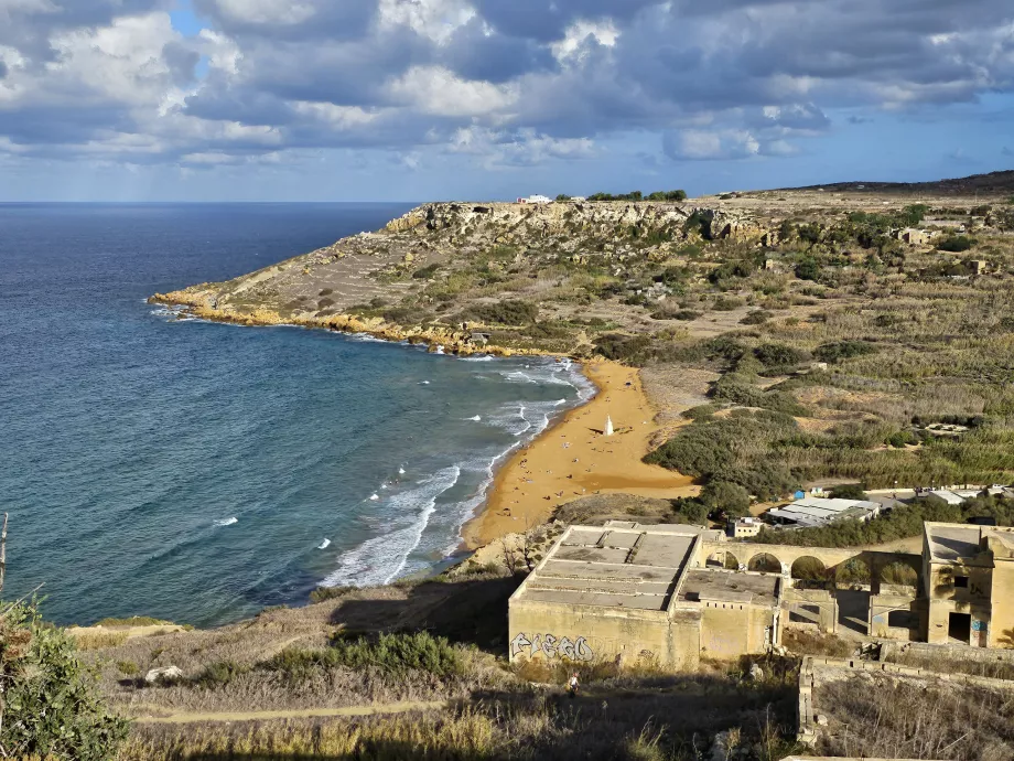 Udsigt over Ramla-bugten fra Calypso-grotten