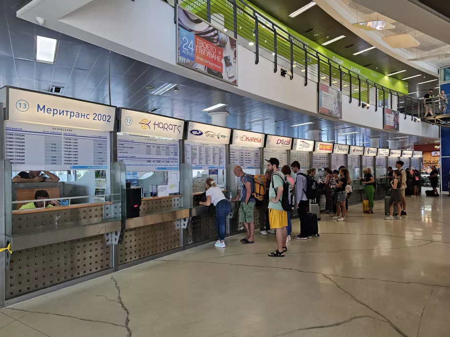 Billetkontorer på den centrale busstation