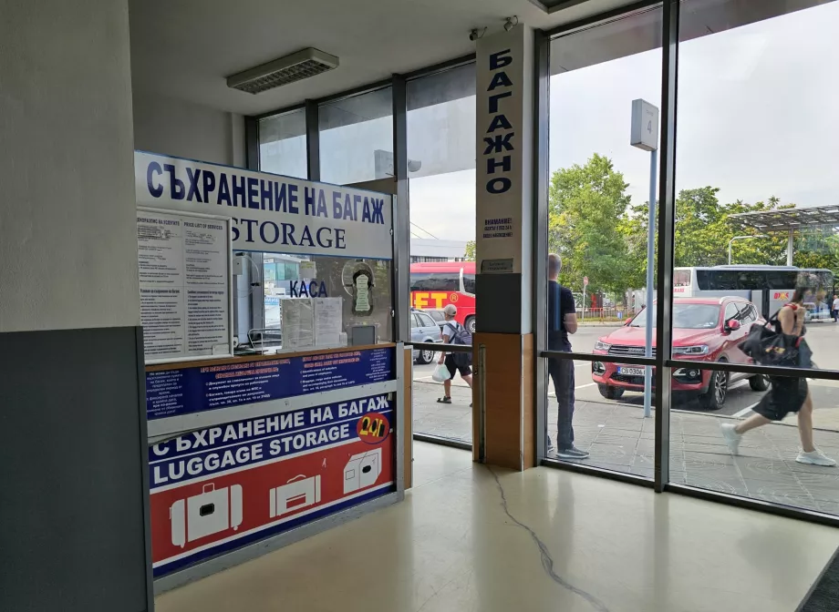 Bagageopbevaring, busstation