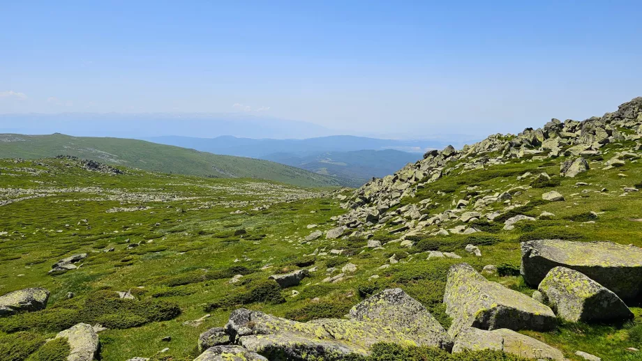 Udsigt over Vitosha- og Rila-bjergene