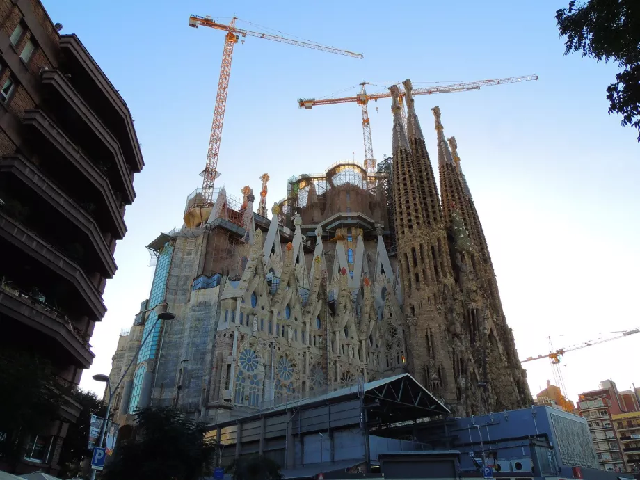 Igangværende konstruktion af Sagrada Família