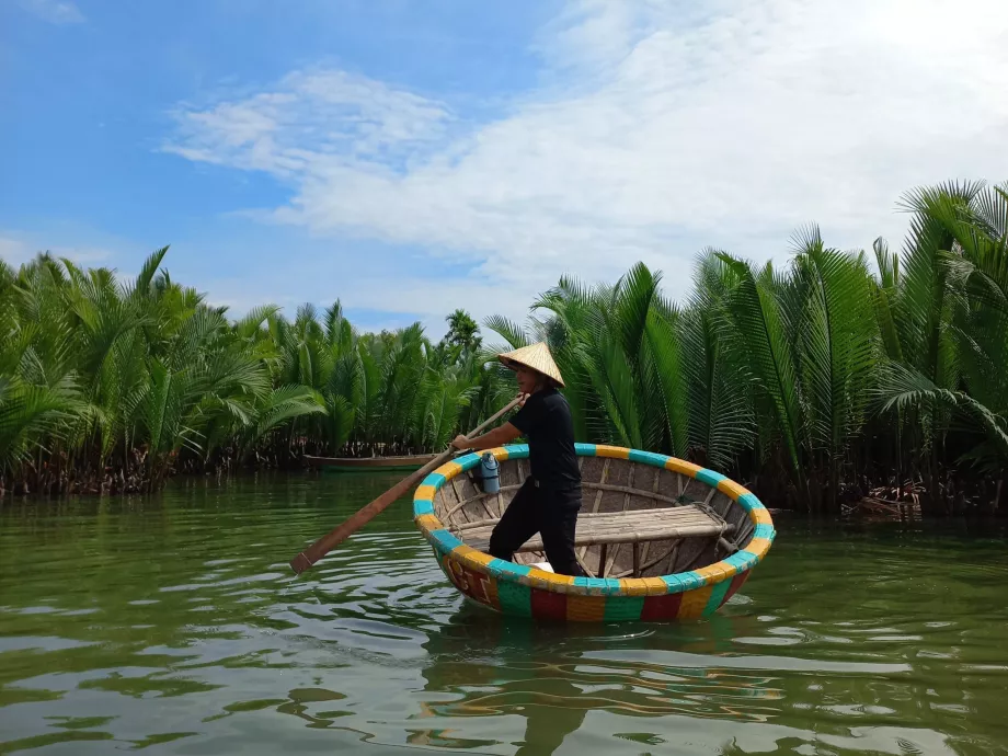 Bambusbåd, Hoi An, Vietnam